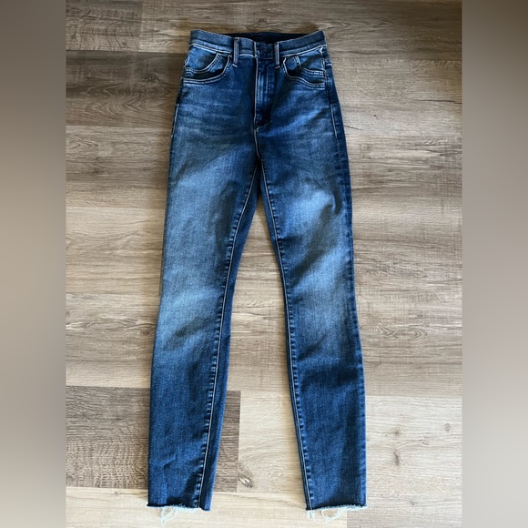 Mother Womens Stash Swooner Blue High Rise Skinny Denim Ankle Jeans size 23 - Picture 6 of 9